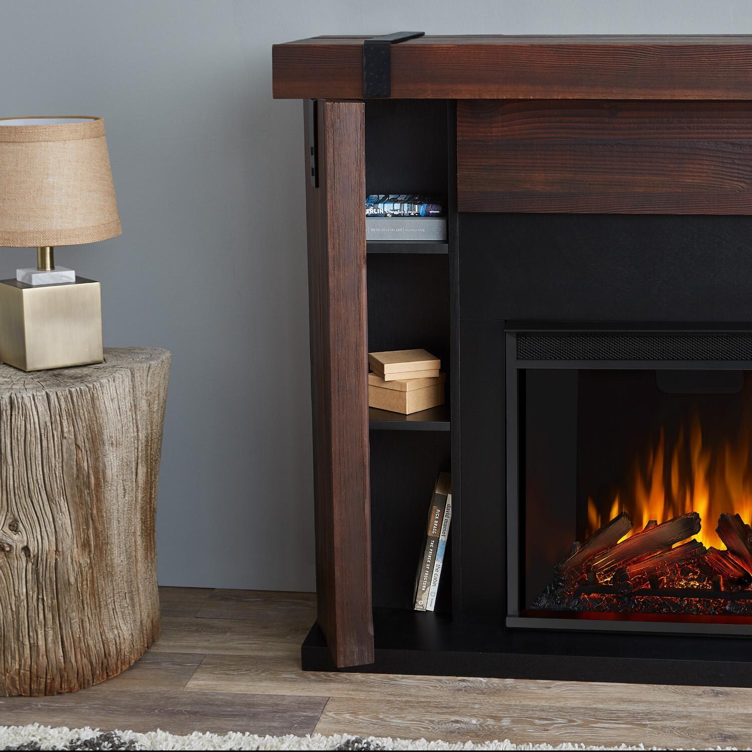 Real Flame - 9220E-CHBW - Aspen 49-Inch Electric Fireplace With Mantel - Chestnut Barnwood - Shelf Detail thumbnail