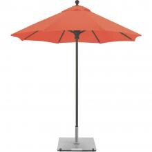 Galtech 7.5 Ft. Commercial Octagonal Aluminum Patio Market Umbrella W/ Push Lift - Antique Bronze Frame W/ Sunbrella Canvas Brick Canopy image