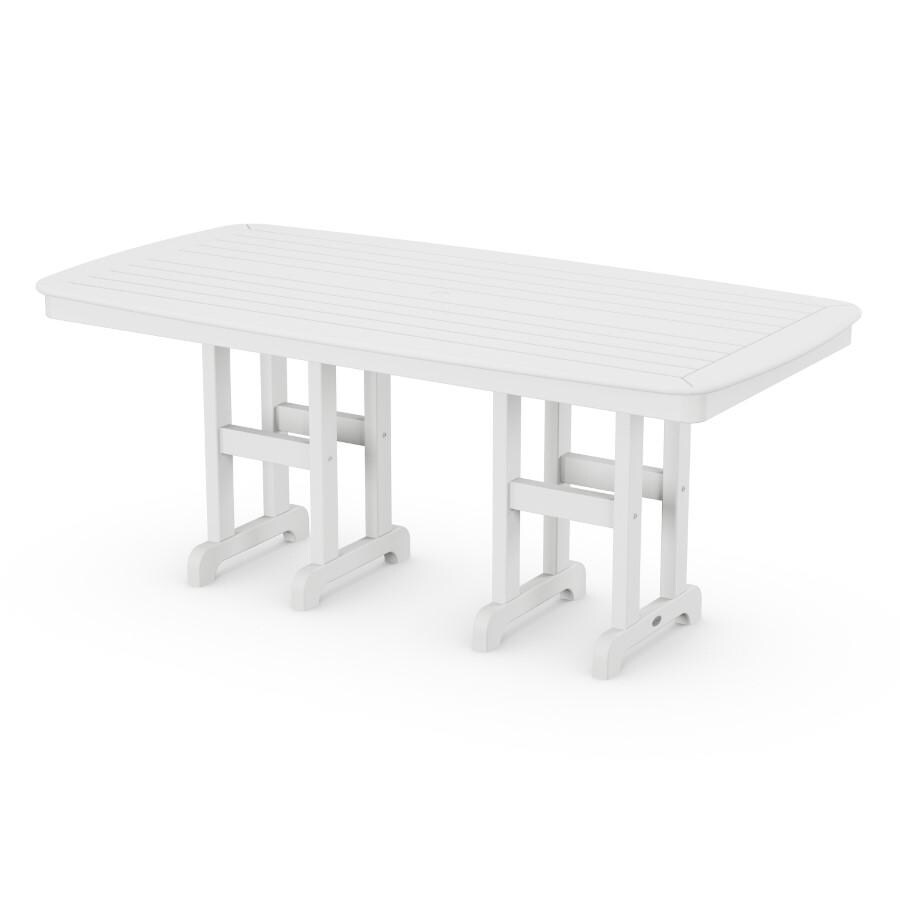 POLYWOOD Nautical 37 X 72-Inch Dining Table in White : BBQGuys
