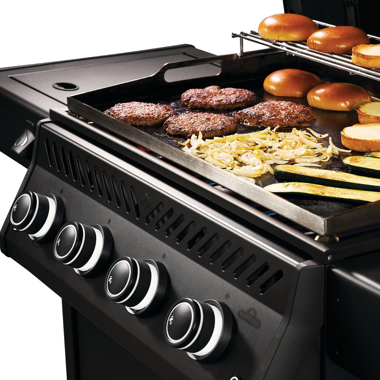 Napoleon RP30FTNK-PHM 30-in Natural Gas Griddle - Making Burgers - Lifestyle thumbnail