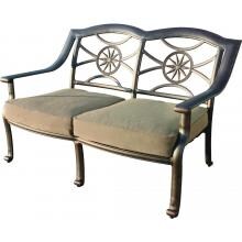 Darlee Ten Star Cast Aluminum Patio Loveseat