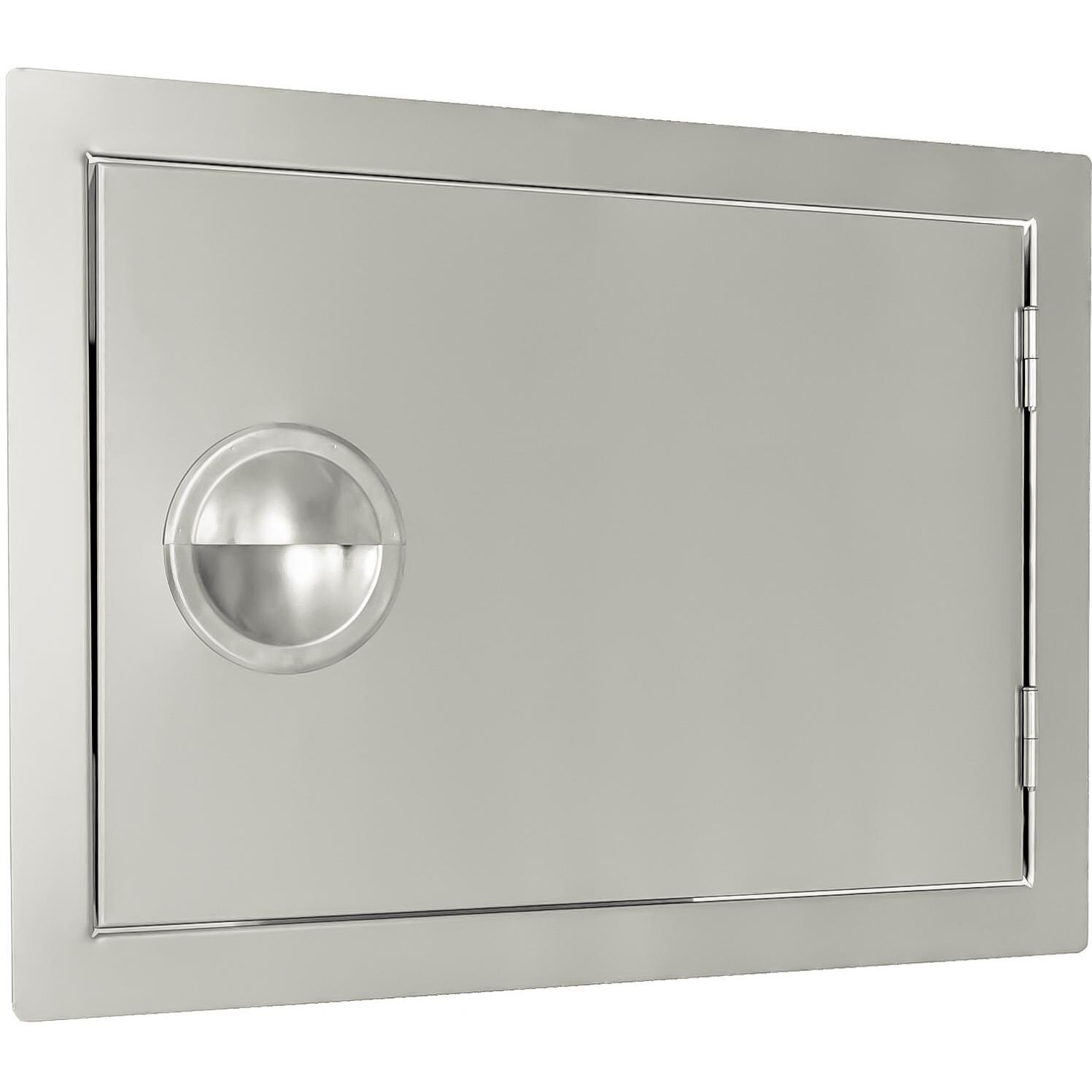 BBQGuys.com Portofino Series 24-Inch Right-Hinged Single Access Door - Angled View thumbnail