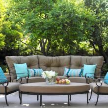 Darlee Santa Anita 6 Piece Cast Aluminum Patio Sectional Set image