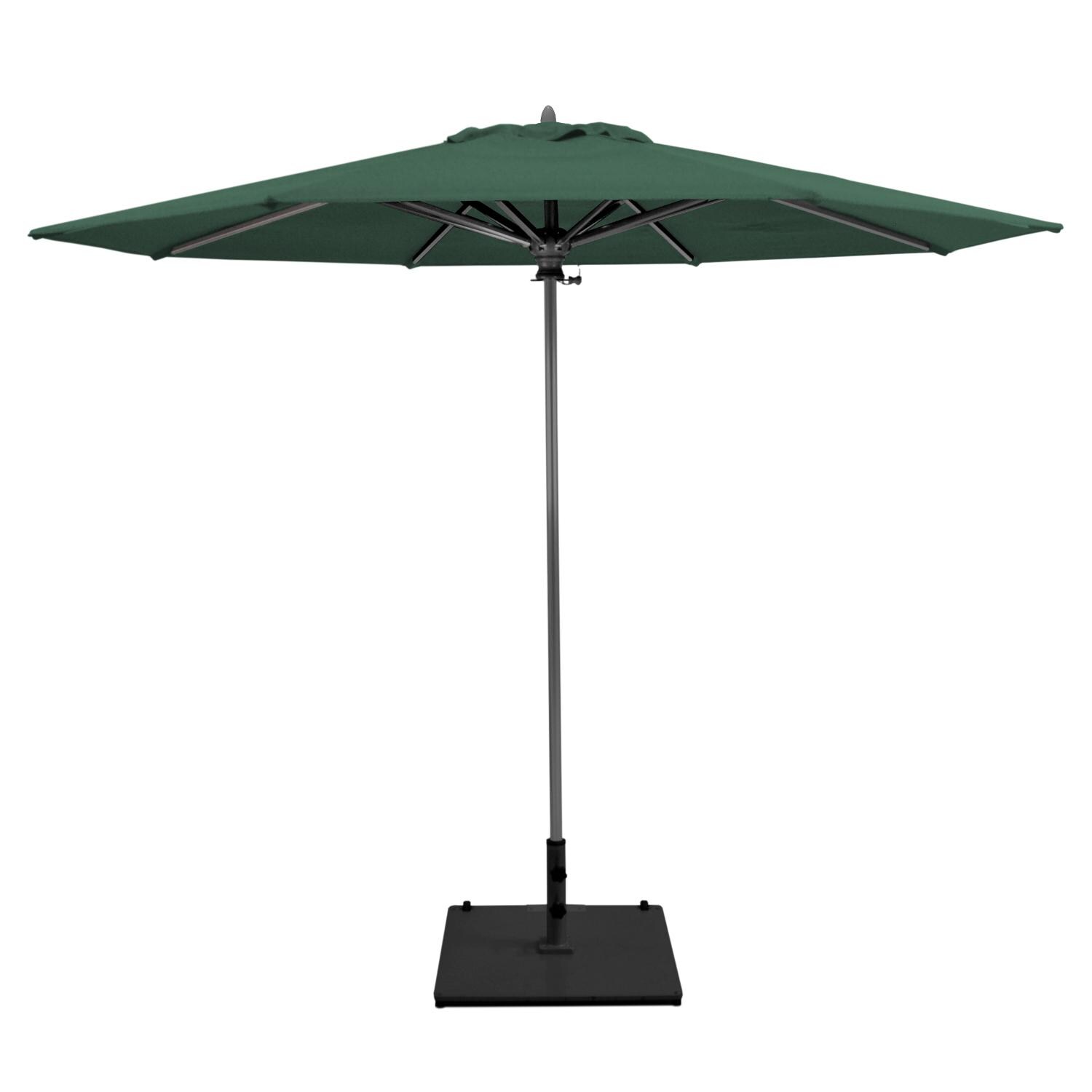 Galtech 9 Ft. Octagonal Aluminum Patio Umbrella W/ Manual Lift - Antique Bronze Frame W/ Forest Green Sunbrella Fabric (Umbrella Base Not Included) thumbnail