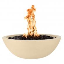Top Fires by The Outdoor Plus Sedona 27-Inch Natural Gas Fire Bowl - Vanilla - Match Light