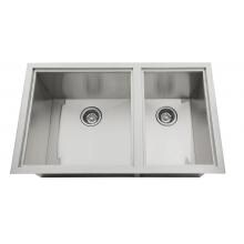 Sunstone Dual Mount 34-Inch Outdoor Rated Double Basin Sink With Covers - B-SK34 image