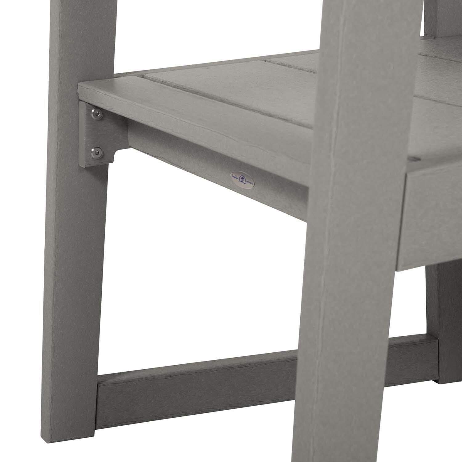 Hazel Cove Recycled Plastic Dining Arm Chair in Cove Gray by Lakeview Outdoor Designs - Detail thumbnail