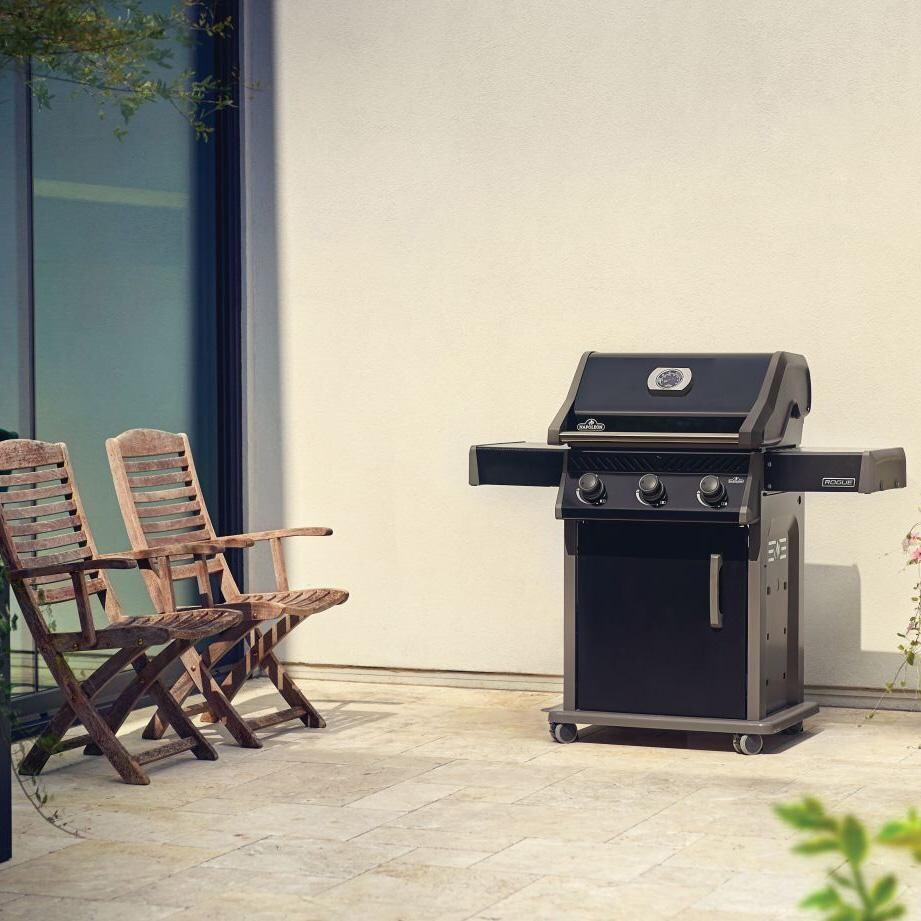 Napoleon R425NK-2 Rogue 425 3-Burner Natural Gas Grill - Black - On Patio - Lifestyle thumbnail