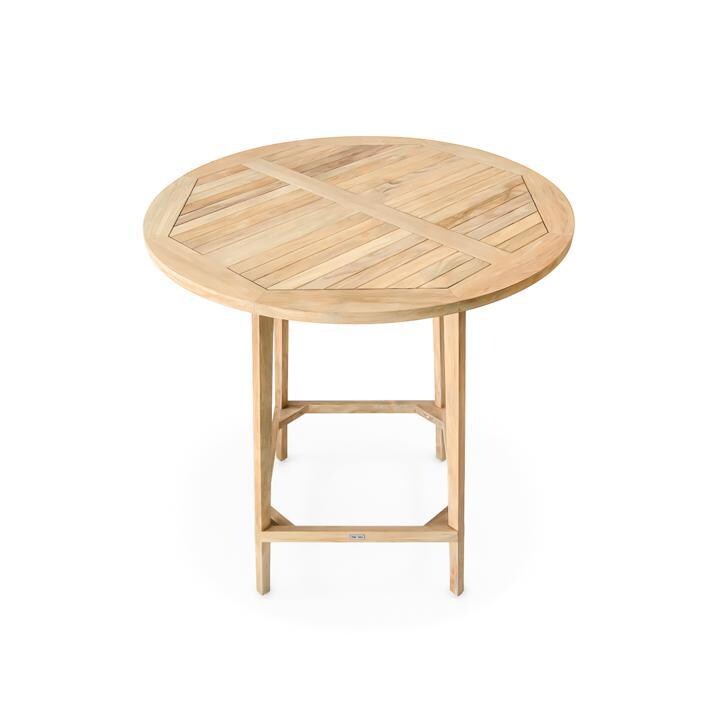 Teak + Table Friday Stool / Friday Round Bar 5-Piece - Tabletop - White Background thumbnail