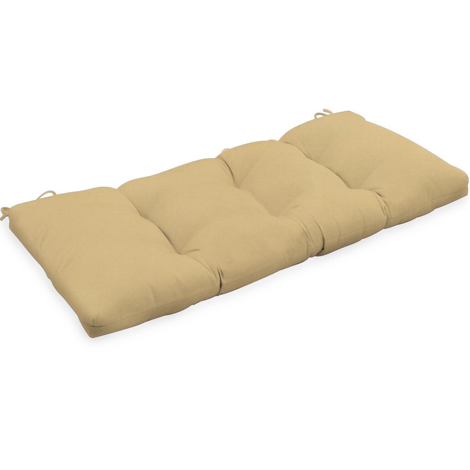 Sunbrella Canvas Wheat Small Outdoor Replacement Bench Cushion By BBQGuys Signature