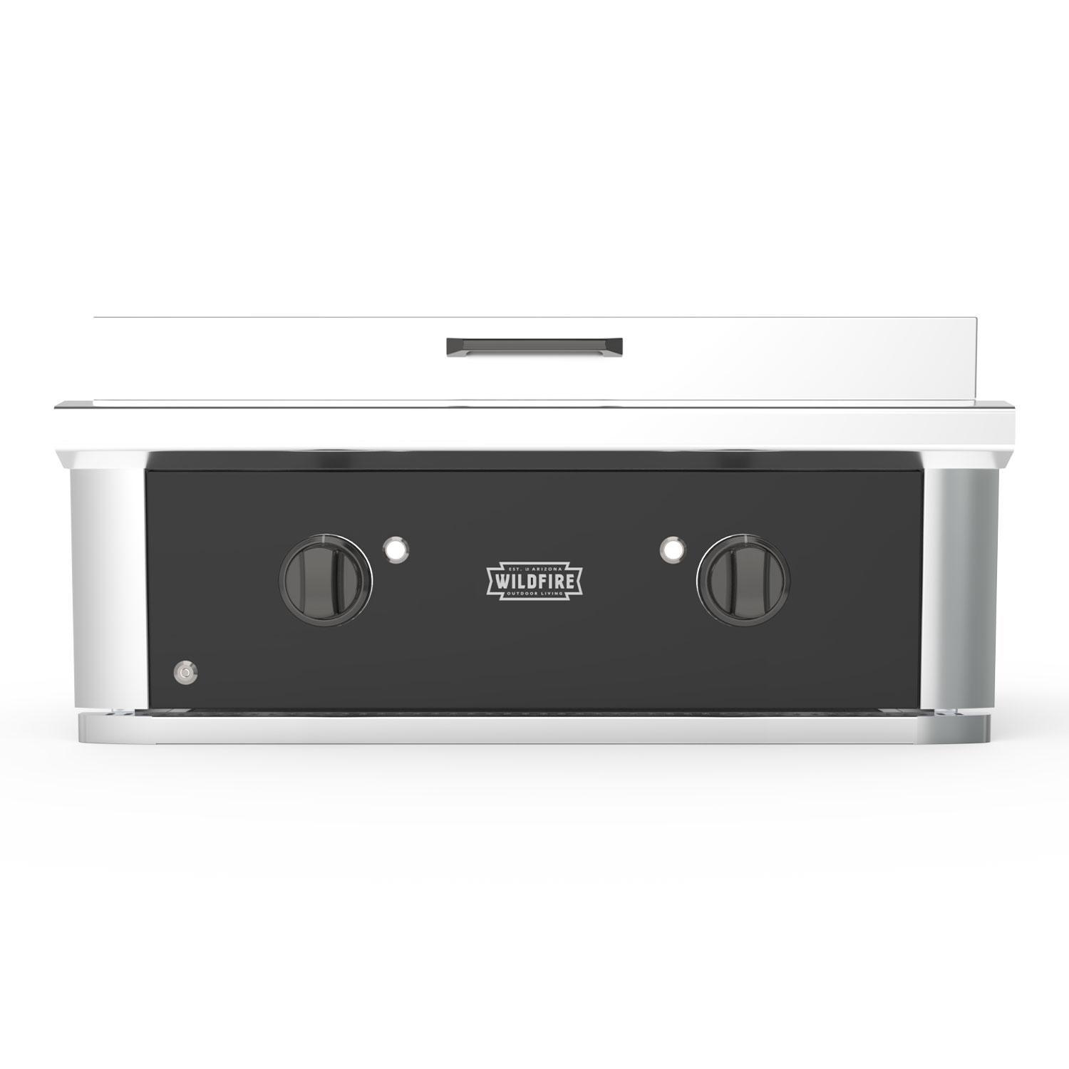 Wildfire Outdoor Living Wildfire Ranch Pro 30-in 2 Burner Black 304 SS Propane Griddle w/ Chrome Black Knobs - WFPRO30GRD-BSS-LP + KB2-CB