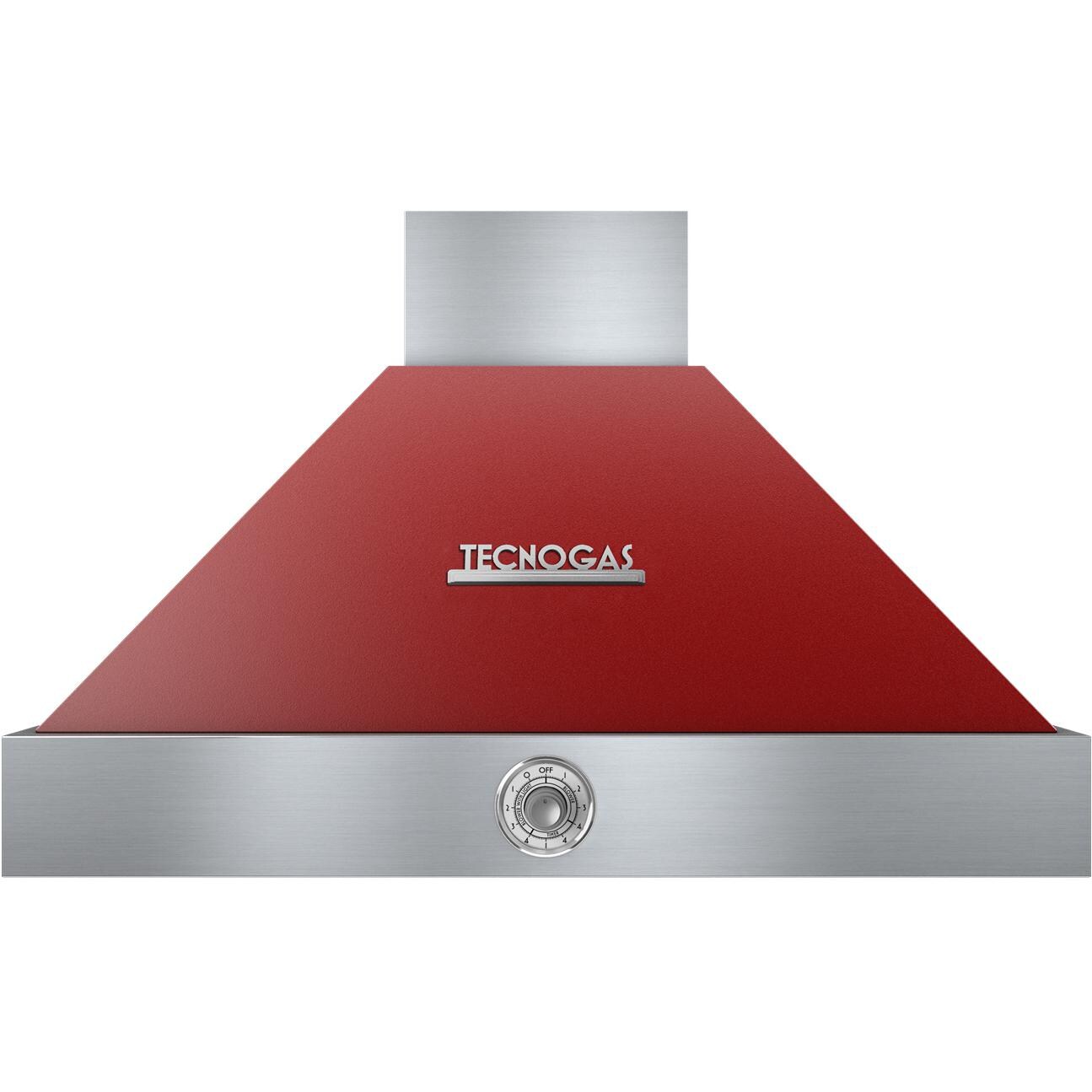 Tecnogas 36-Inch DECO Red / Chrome Wall Mount Vent Hood - 600 CFM - HD361AC-RC thumbnail