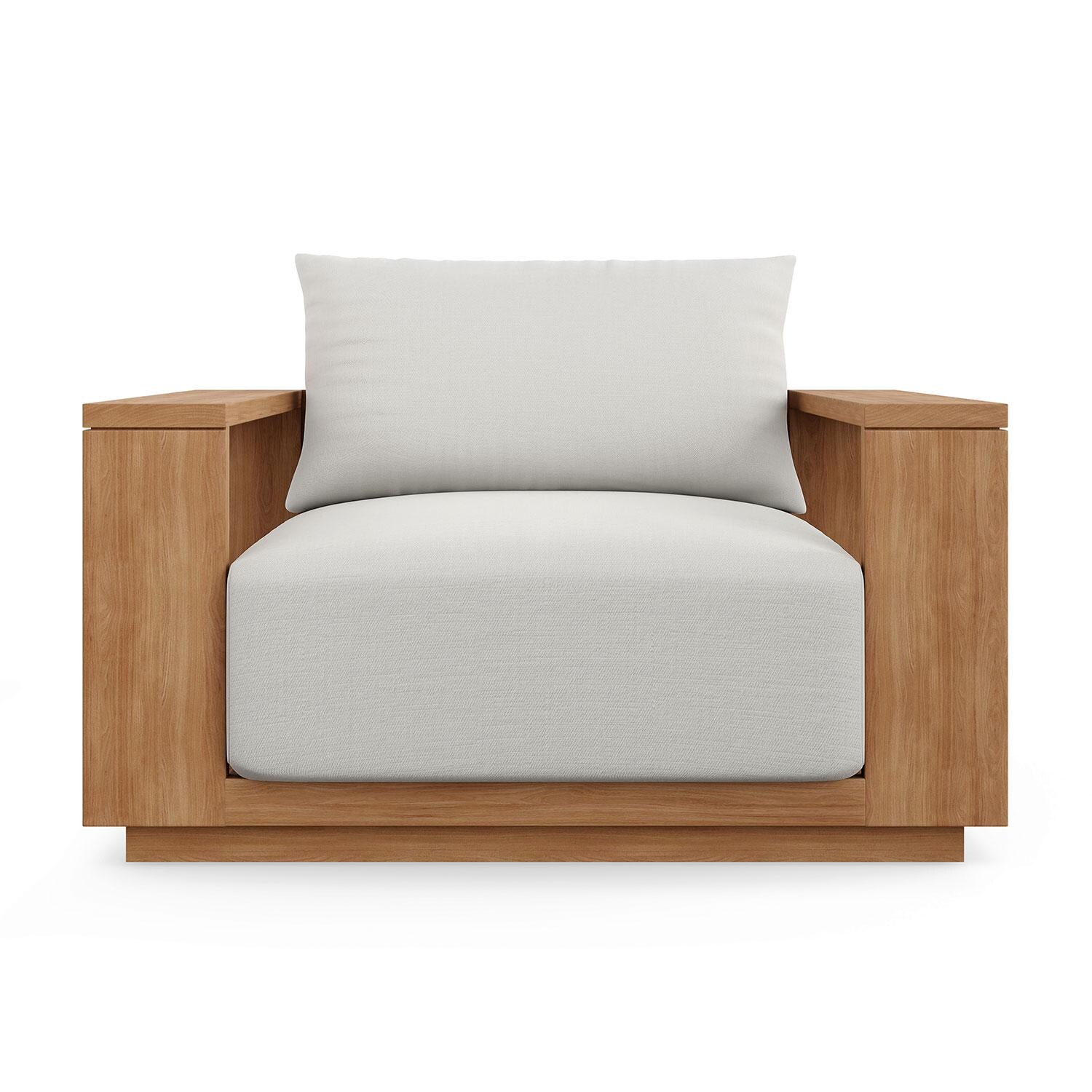 Bellawood Teak Luxe Club Chair in Silver by Lakeview Outdoor Designs