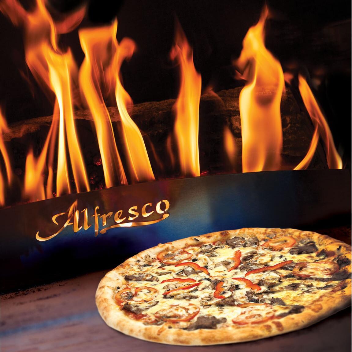 Alfresco 30-Inch Natural Gas Outdoor Pizza Oven On Deluxe Cart - Lifestyle thumbnail