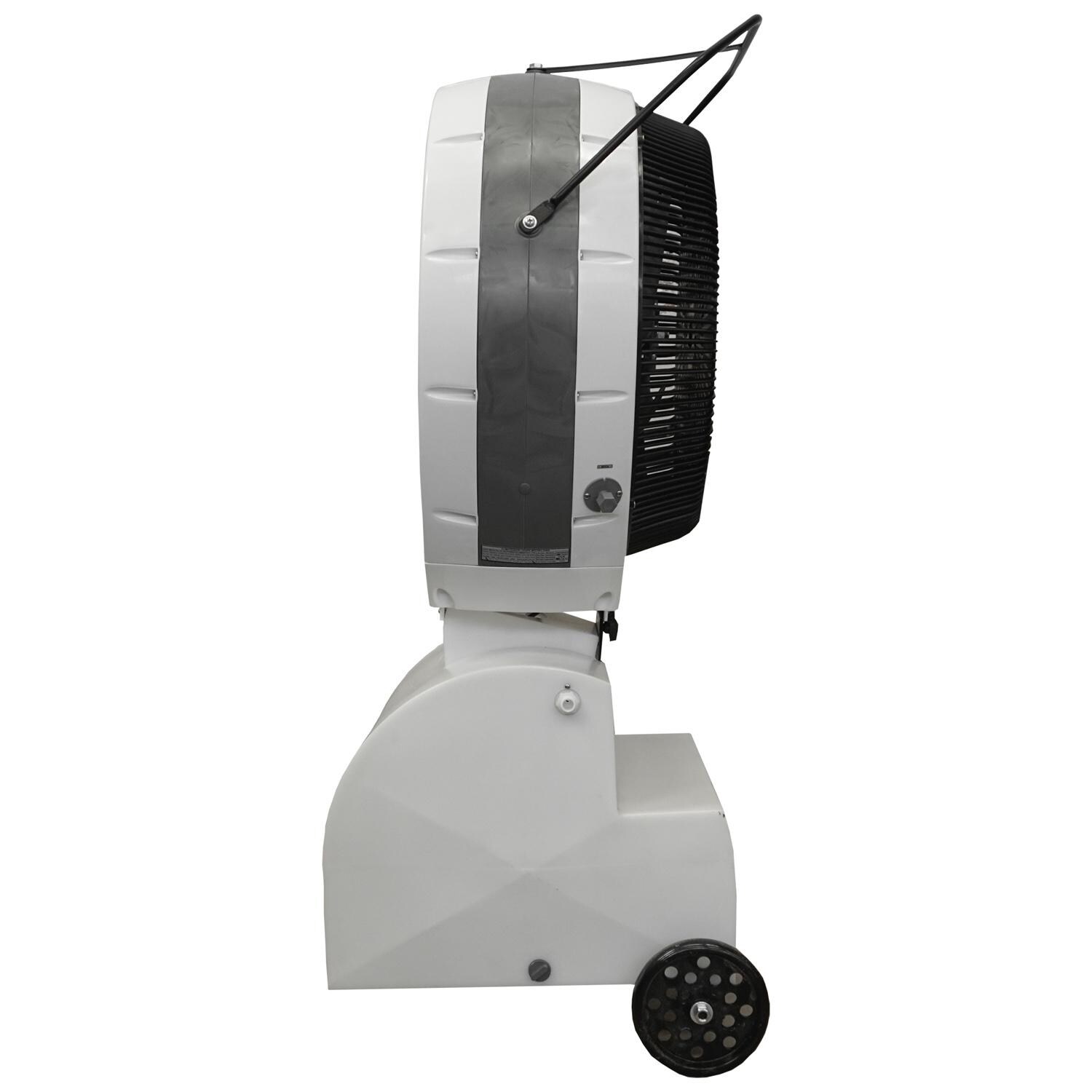 Ecojet by Joape LVP-030402 Cyclone Reservoir 18-Gallon Outdoor Misting Fan - White - Side View thumbnail