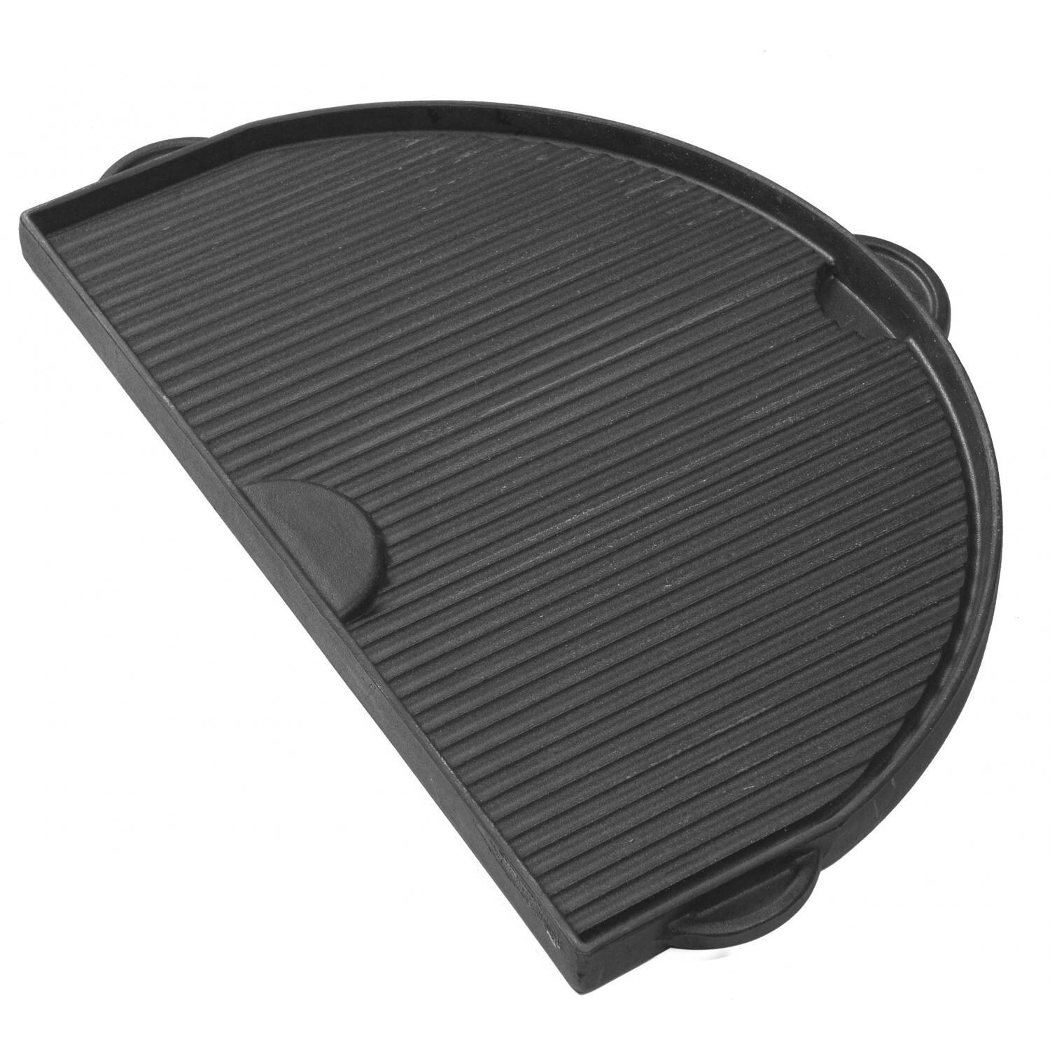 Primo PG00360 Half Moon Cast Iron Griddle For Oval XL - Grooved Side thumbnail