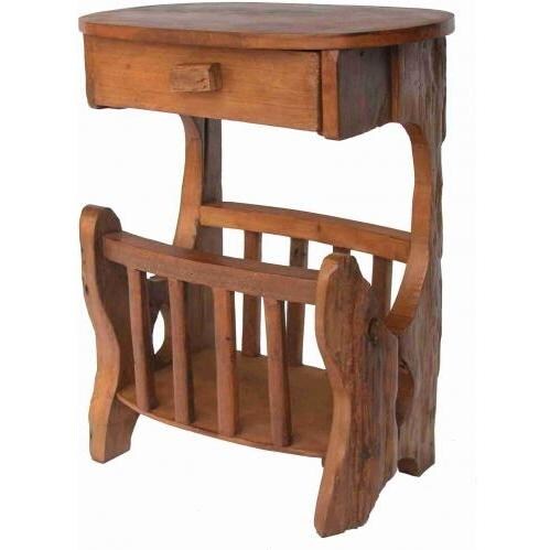 Mojave Teak Wood Magazine Rack