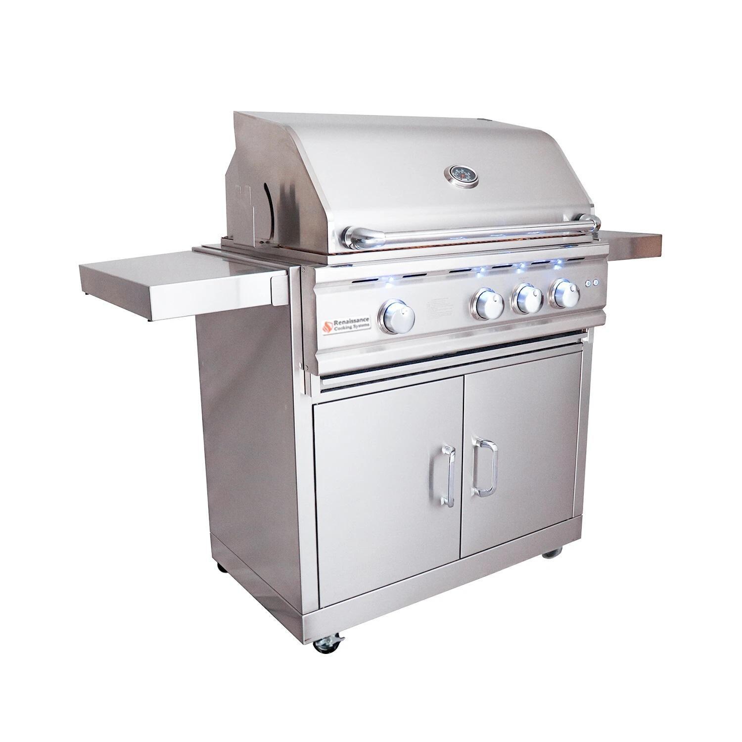 RCS Cutlass Pro RON30ALPCK 30-Inch Propane Gas Grill - Side View thumbnail