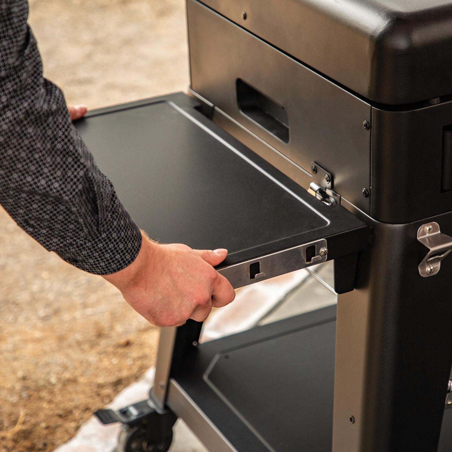 Pit Boss 10782 Ultimate Lift Off 4 Burner Propane Griddle - Side Shelf - Detail thumbnail