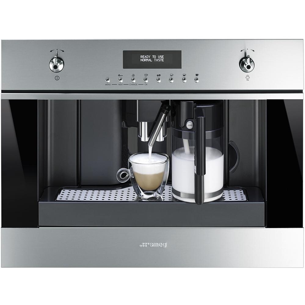 Smeg Classic 24-Inch Fully Automatic Built-In Coffee Maker - In Use thumbnail
