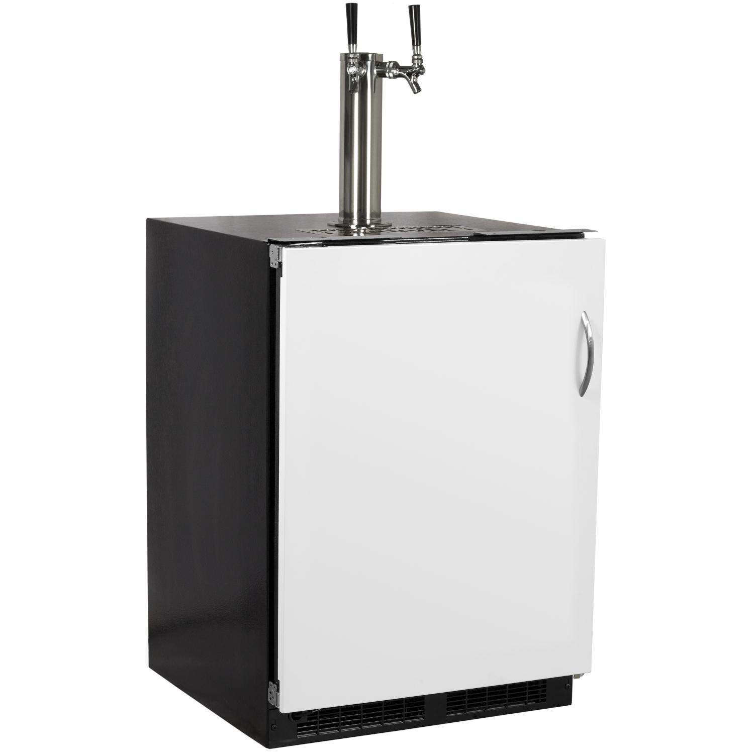 Marvel 24-Inch 5.7 Cu. Ft. Left Hinge Built-in Twin Tap Beer Dispenser - Panel Ready - ML24BNP3LP