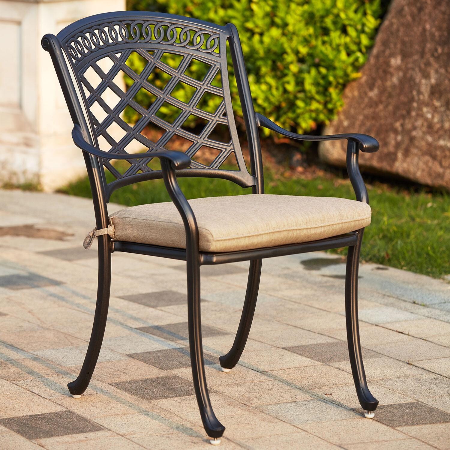 Darlee Sedona 5 Piece Cast Aluminum Patio Dining Set - Antique Bronze - Dining Chair - Lifestyle thumbnail