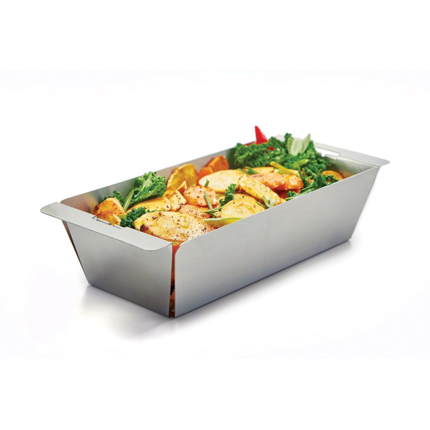 Broil King Stainless Steel Narrow Wok Grill Topper - 69822 - With Food - White Background thumbnail