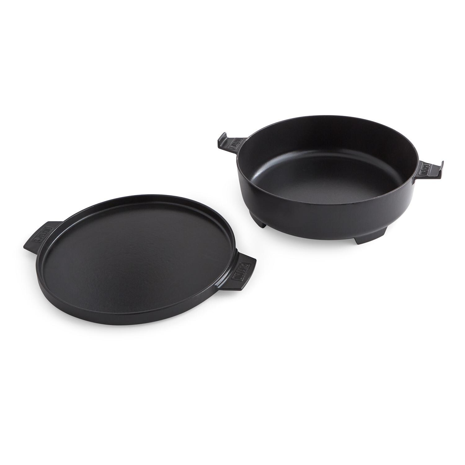 Weber 8859 Dutch Oven Duo 7.25-Quart Cast Iron Dutch Oven - Dutch Oven With Dual-Function Lid thumbnail