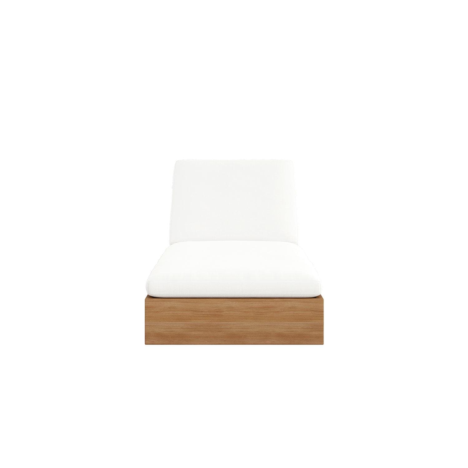 Bellawood Teak Chaise Lounge in Natural by Lakeview Outdoor Designs - Side View - White Background thumbnail