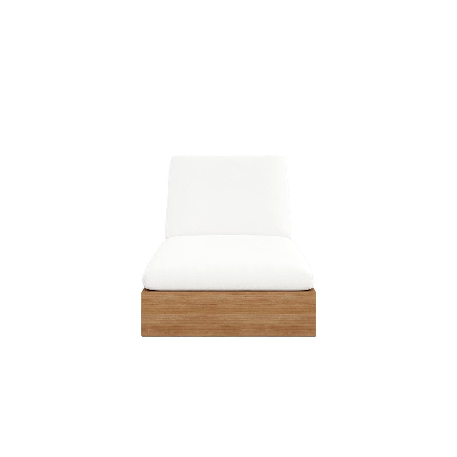 Bellawood Teak Chaise Lounge in Natural by Lakeview Outdoor Designs - Side View - White Background thumbnail