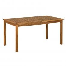Crosswinds 60 X 34 Inch Rectangular Brown Acacia Patio Dining Table By Walker Edison