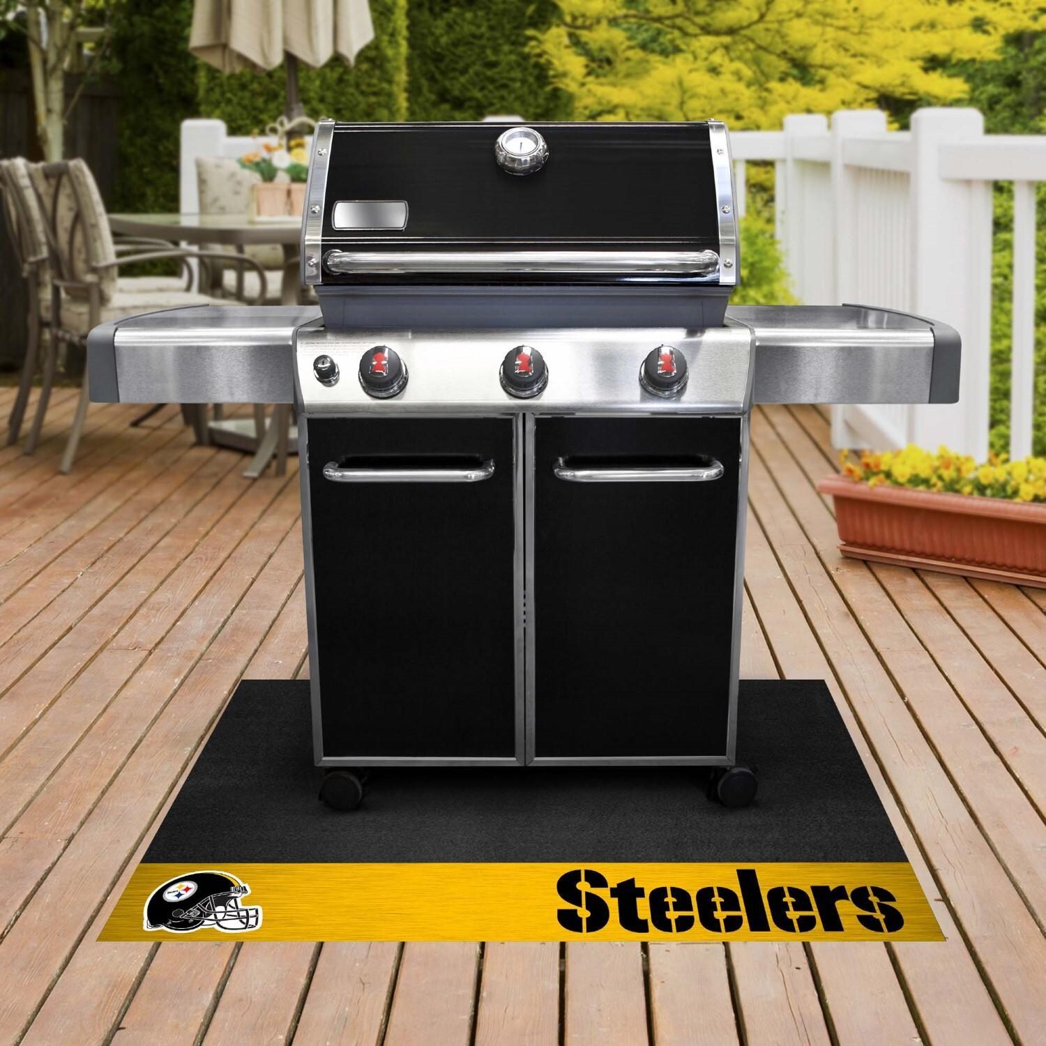 FANMATS 12198 Pittsburgh Steelers Grill Mat - White Background thumbnail