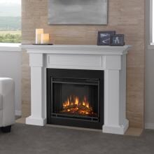 Real Flame Hillcrest 48-Inch Electric Fireplace With Mantel - White - 7910E-W image