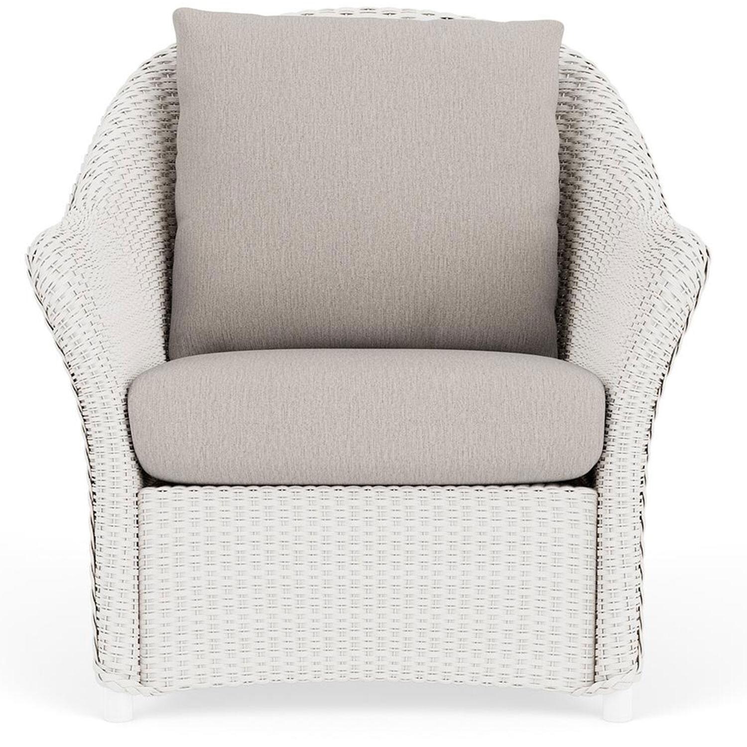 Lloyd Flanders Weekend Retreat Lounge Chair in White Finish W/ Remy Cloud Fabric thumbnail