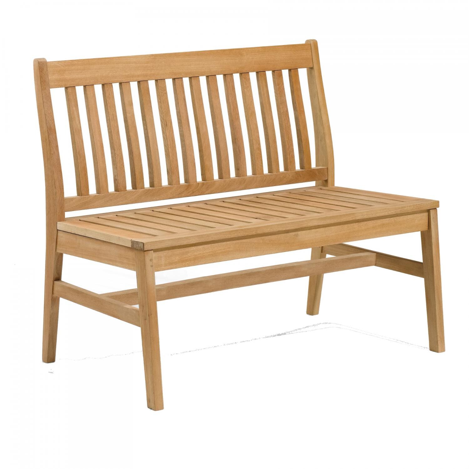 Wexford 43 Inch Natural Shorea Patio Bench thumbnail