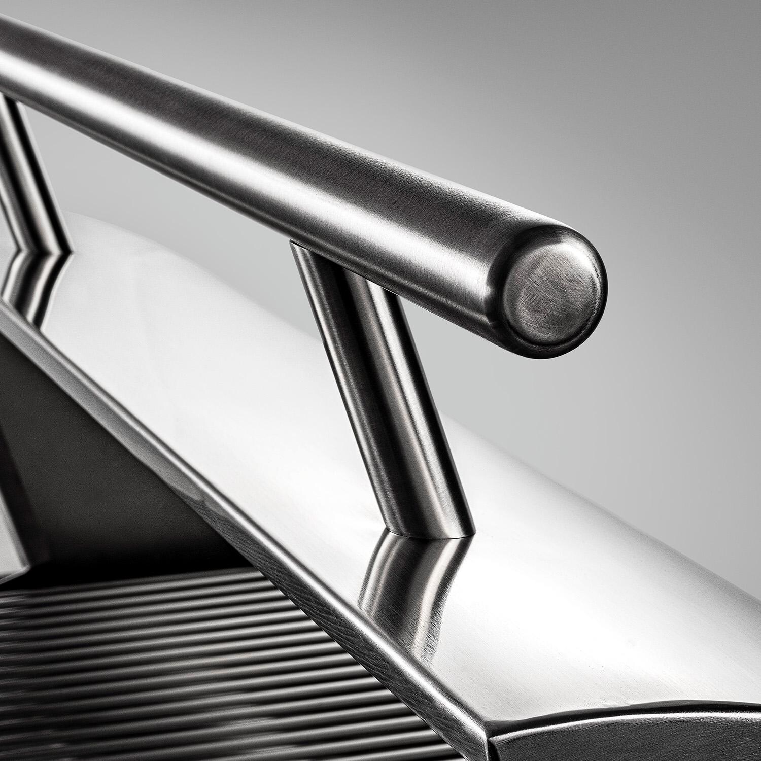 Caliber CRG-48BN00-A-H05 48-in Natural Gas Built-In Rockwell Grill - Pewter Hardware - Handle - Detail thumbnail