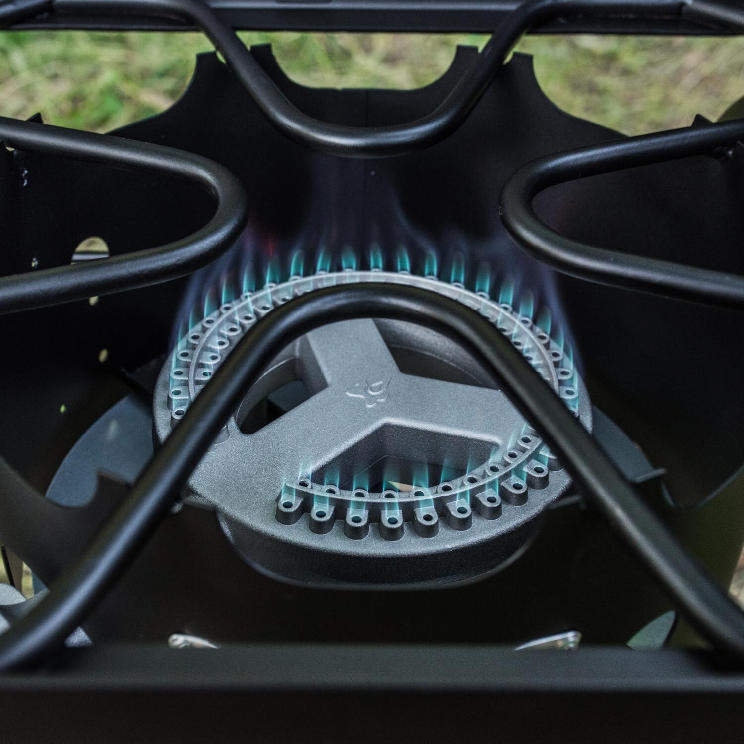 Camp Chef EX60LW Explorer 2-Burner Cooking System - Burner Up Close thumbnail