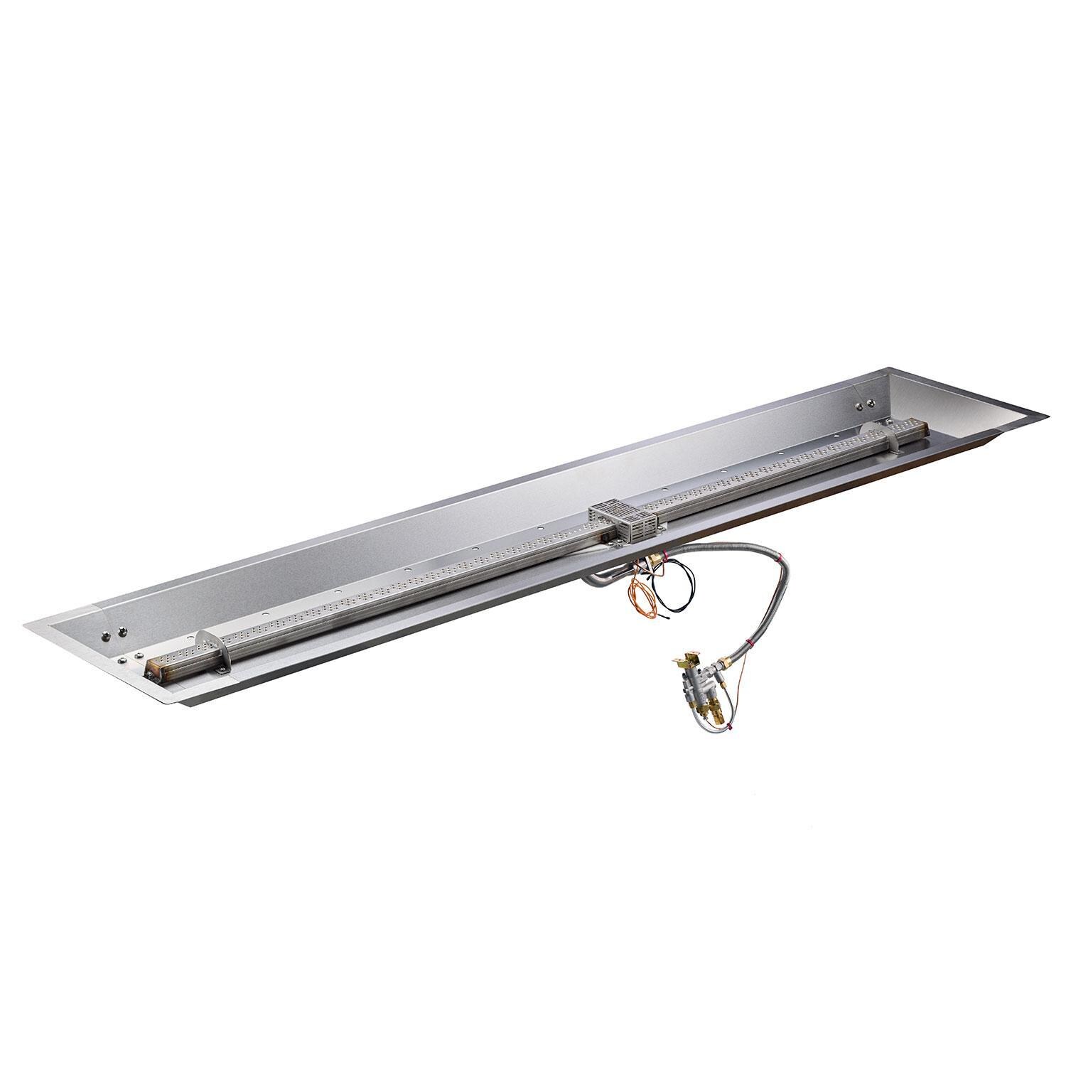 The Outdoor GreatRoom Company CFP1264-B Crystal Fire Plus Linear 64-in Propane Gas Fire Pit Burner Kit - Display - White Background thumbnail