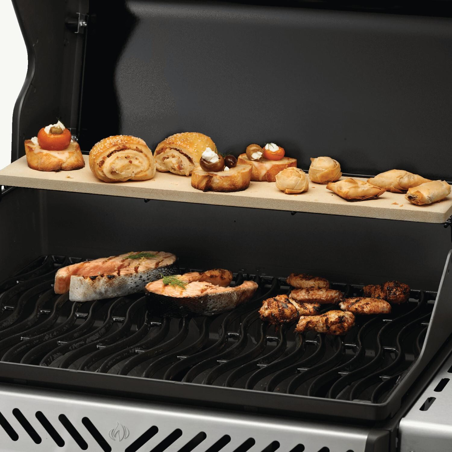 Napoleon Warming Rack Baking Stone For Rogue 425 Larger Grills 70044 Bbqguys