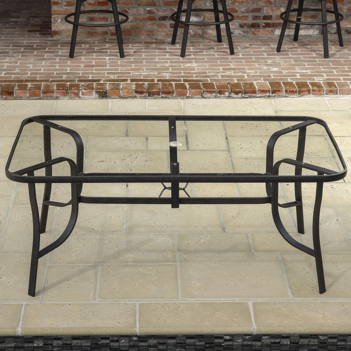 72x42 Inch Rectangular Patio Dining Table With Glass Top By Lakeview Outdoor Designs - On the Patio thumbnail