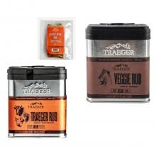 Traeger 3-Pack Orange Brine & Turkey Rub, Traeger Rub & Veggie Rub Seasoning Set
