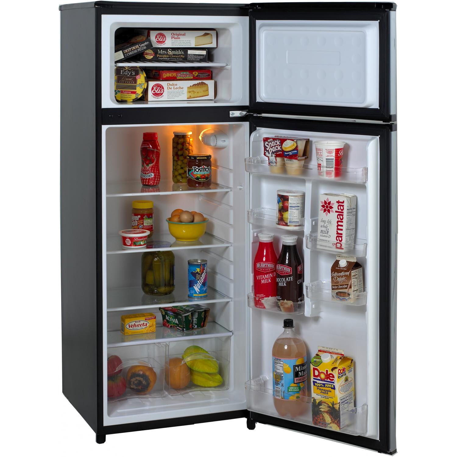 Avanti 7.4 Cu. Ft. Apartment Size Refrigerator / Freezer - Platinum / Black Cabinet - RA7316PST thumbnail