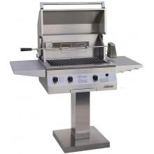 Solaire 27 Inch Deluxe InfraVection Natural Gas Grill With Rotisserie On Bolt Down Post - SOL-AGBQ-27GVIXL-BDP-NG image