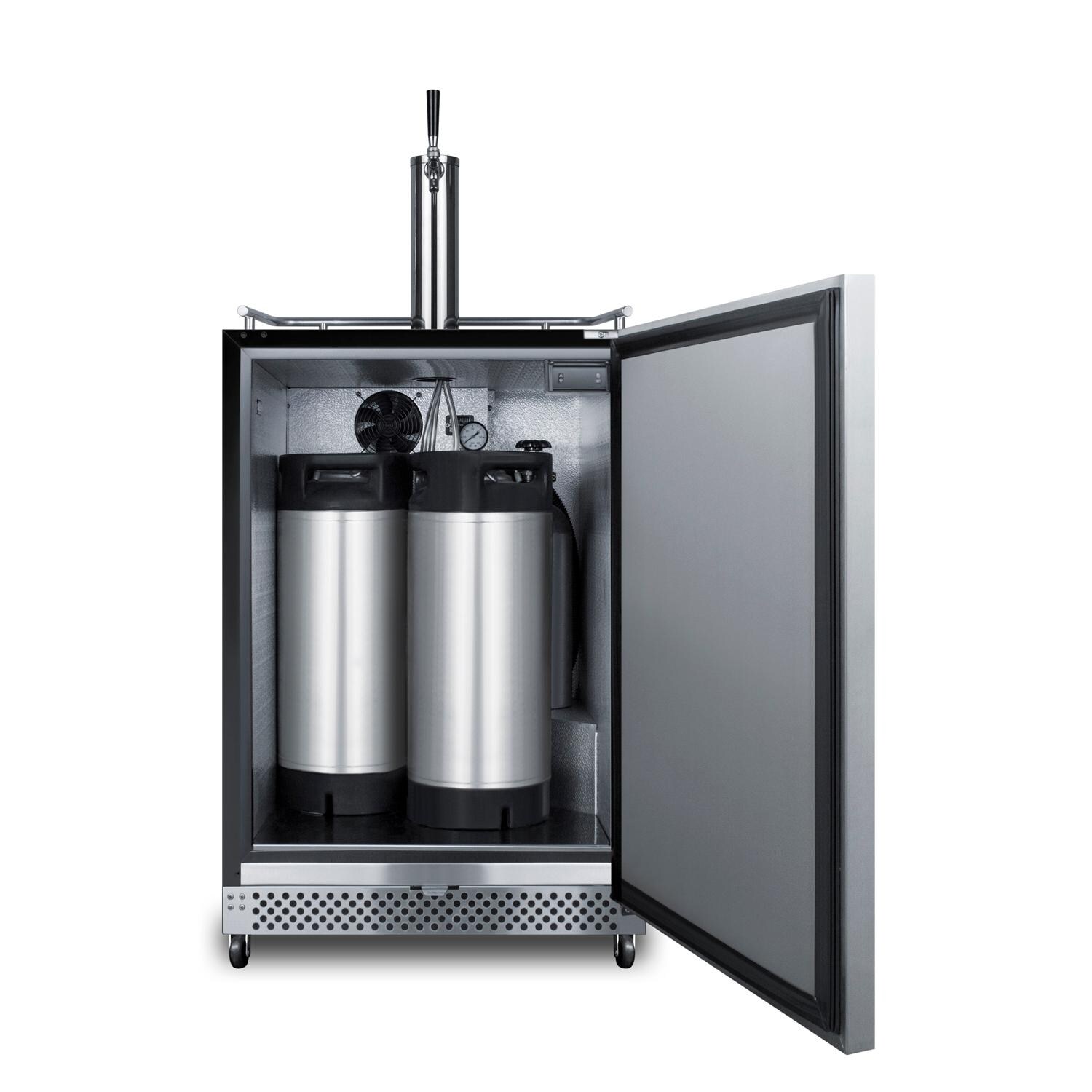 Summit SBC696OSCF Commercial Outdoor Rated Single Tap Cold Brew Coffee Dispenser / Kegerator - With Tanks thumbnail