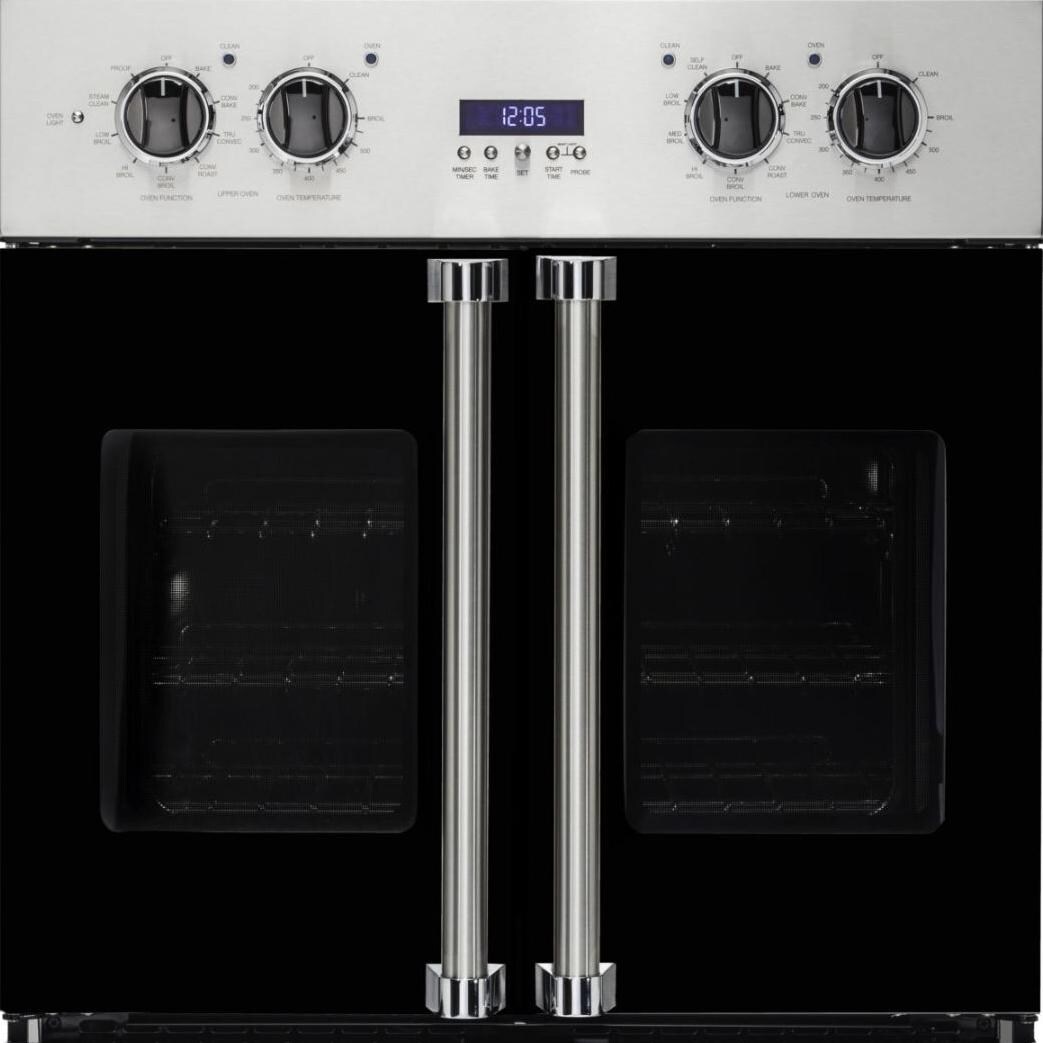 Viking Professional 7 Series 30-Inch Built-In French Door Convection Double Electric Oven - Top Oven and Controls thumbnail