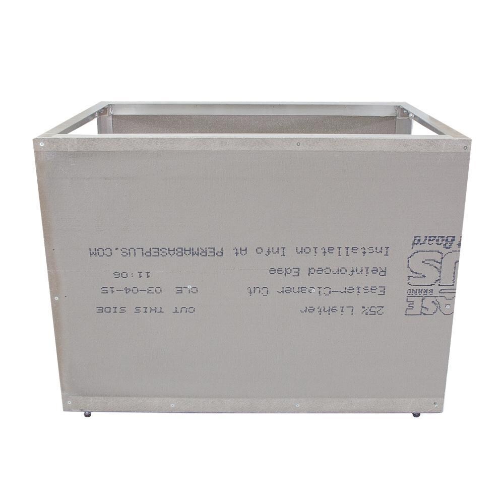 Storage Cabinet 48W X 35H Adjustable Easy Outdoor Kitchen Frame Kit With Cement Board By Grillnetics