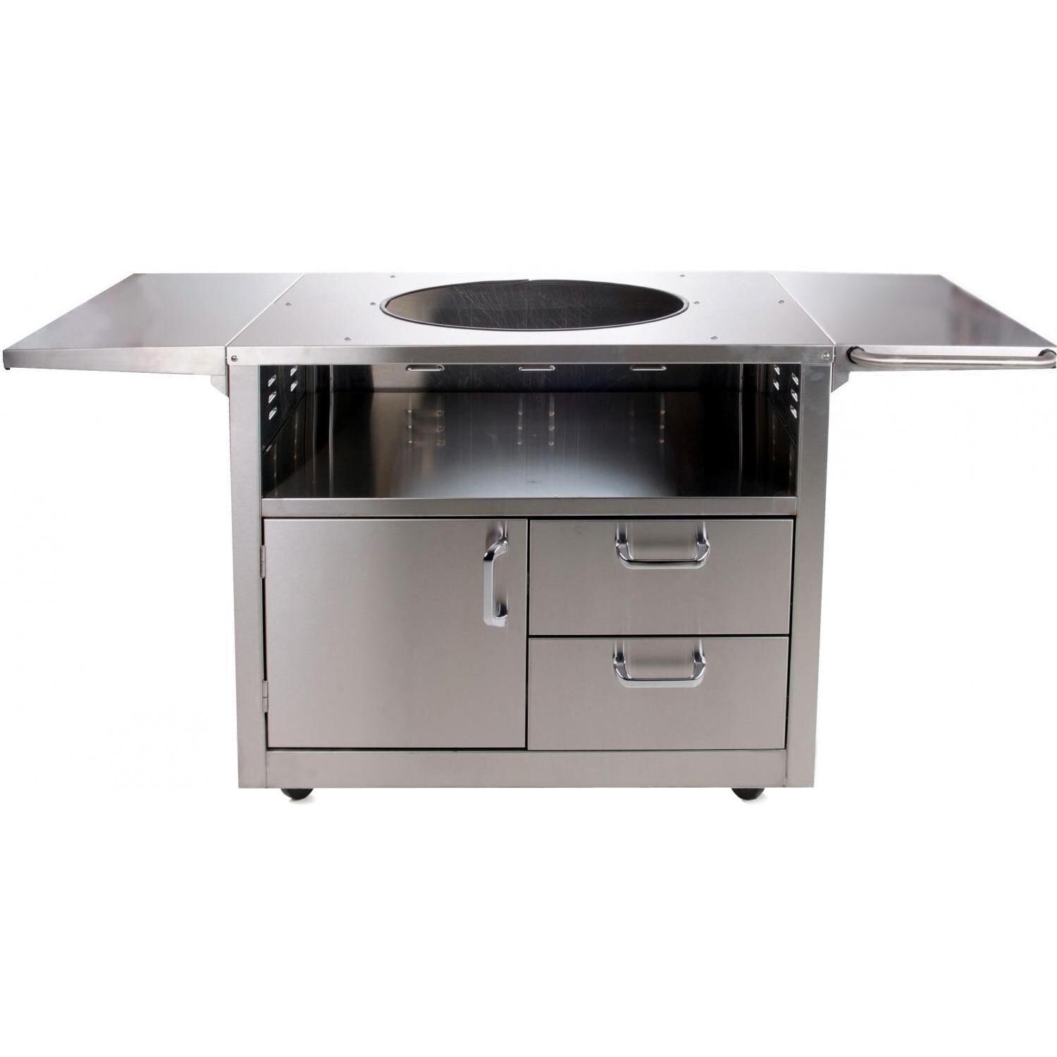 Stainless Steel Cart For Primo Large Round Ceramic Grills - SS-Kamado-Cart - DISCONTINUED