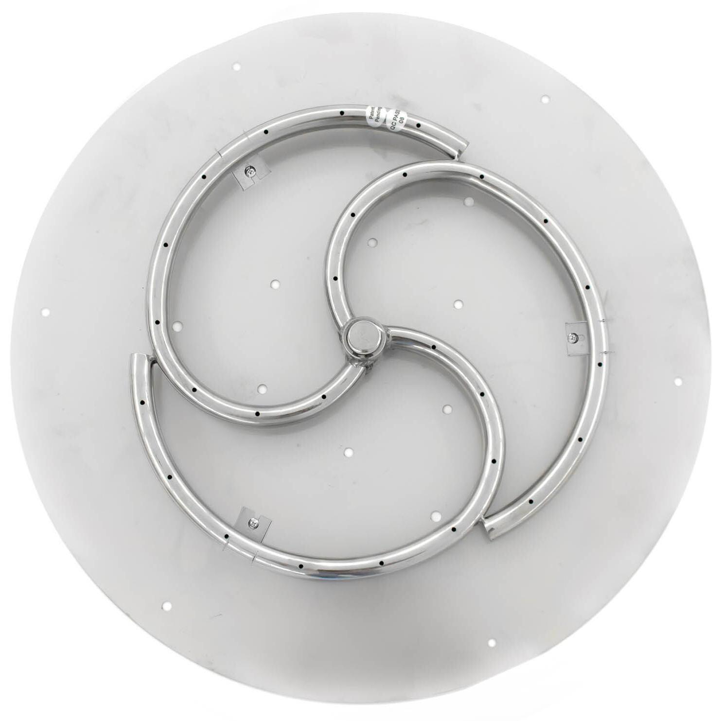 Alpine Flame FN-12FPB-SS  18FLT-RDP 18-Inch Flat Round Stainless Fire Pit Burner Pan with Firenado 12-Inch Natural Gas Spiral Ring Burner - Top View thumbnail