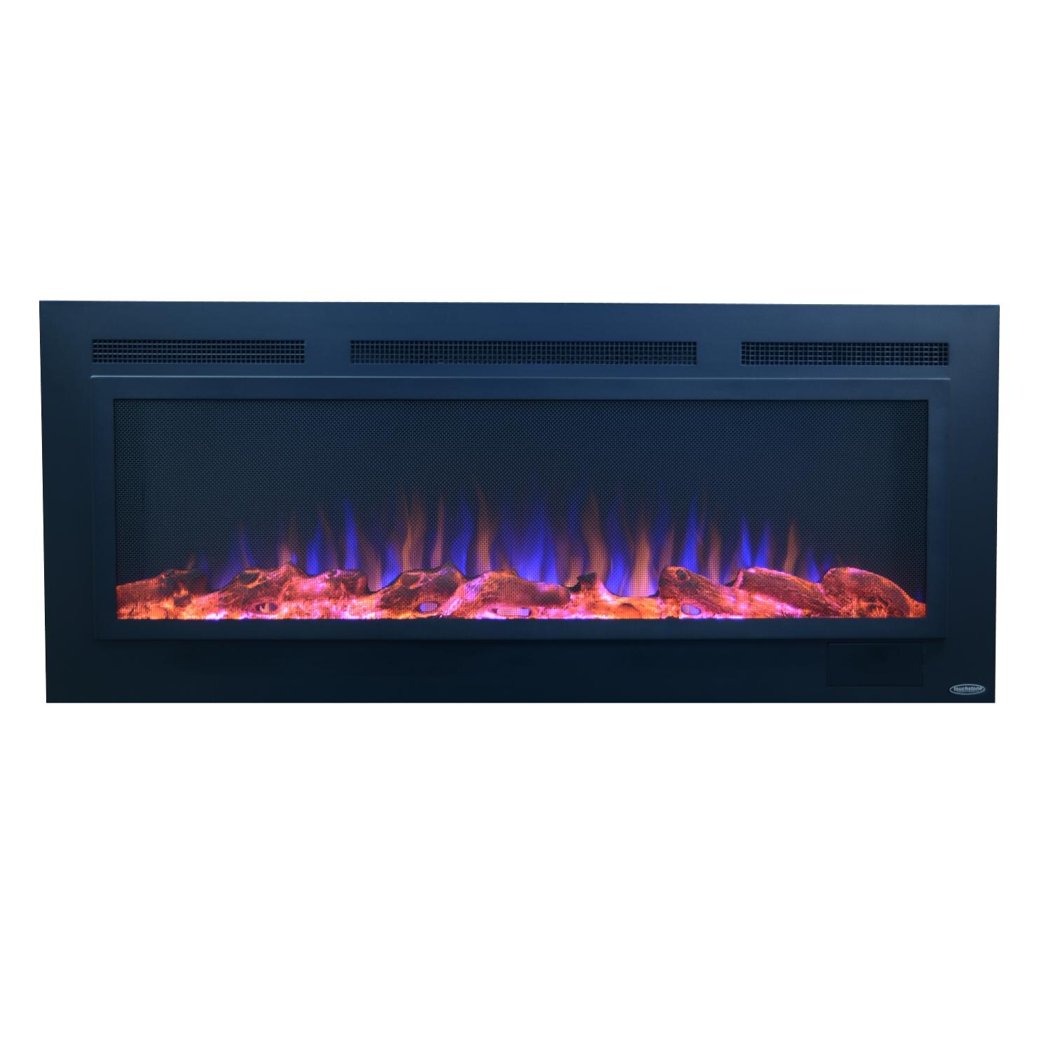 Touchstone Home Products Sideline 50-Inch Wall Mount/Flush Mount Electric Fireplace With Steel Surround - Front Multicolor thumbnail