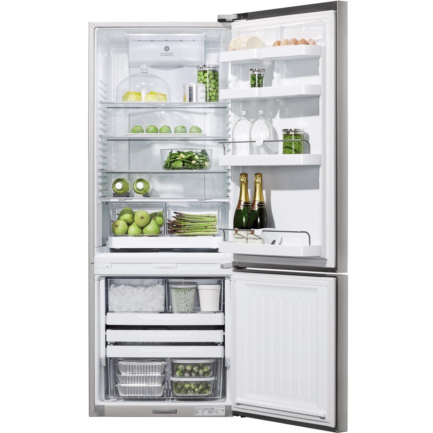 Fisher Paykel ActiveSmart 13.5 Cu. Ft. Bottom Freezer Refrigerator - Open View thumbnail